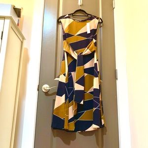 Ann Taylor Geometric Fit and Flare dress (NWT)